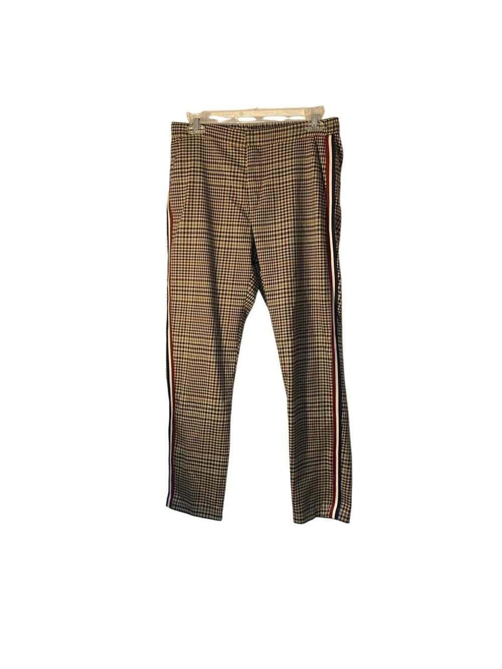 BB Dakota plaid stretch, side, striped pants, Gothic grunge 4